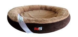 מיטה אורטופדית עגולה לכלב בצבע חום בגודל 60 ס”מ