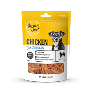 גרקי טיים – מזון מלא לכלבים – נתחי עוף חתוכים – משקל כולל 80 גרם