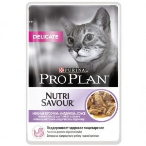 פרופלאן לחתול – מזון רטוב לתמיכה במערכת העיכול בטעם הודו 85 גרם