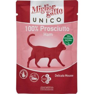 מיגליאור יוניקו בטעם נקניק פרושוטו לחתול, בפאוץ׳ 85 גרם