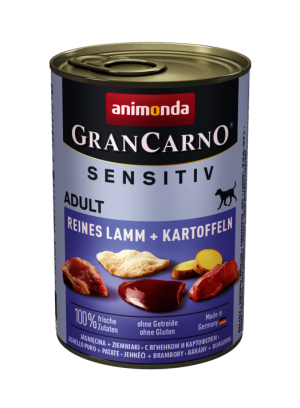 שימור גראן קרנו לכלב סנסיטיב – טלה טהור ותפוחי אדמה