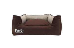 מיטה לכלב מבד דגם רטרו חום\קרם במגוון גדלים PETEX
